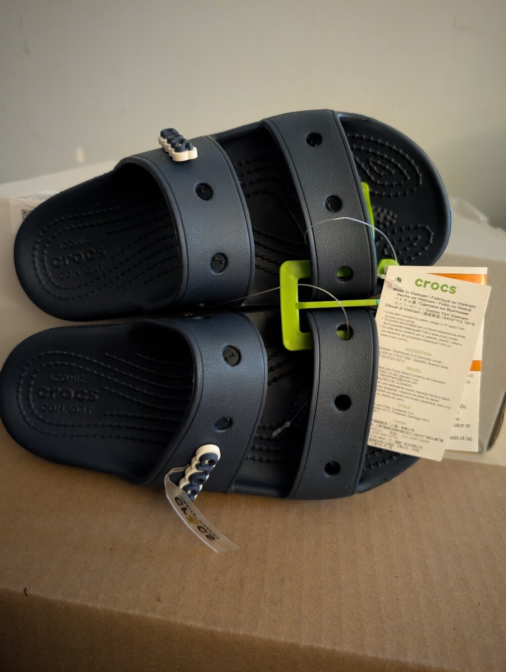 Crocs Two Strap Slides Navy Blue